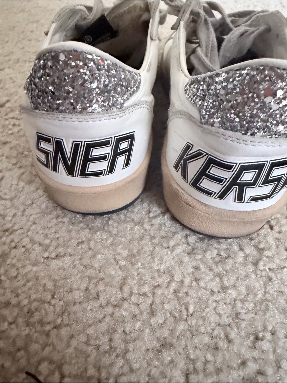Golden Goose White Leather Sneakers with Silver Star - Picture 4 of 8